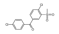(4-chloro-3-methylsulfonylphenyl)-(4-chlorophenyl)methanone结构式