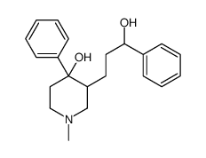 1-Methyl-3-(3-hydroxy-3-phenylpropyl)-4-phenyl-4-piperidinol结构式