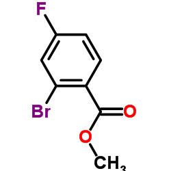 2-溴-4-氟苯甲酸甲酯结构式