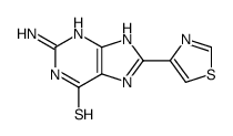 2-amino-8-(1,3-thiazol-4-yl)-3,7-dihydropurine-6-thione Structure