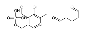 (4-formyl-5-hydroxy-6-methylpyridin-3-yl)methyl dihydrogen phosphate,pentanedial Structure