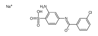 sodium 2-amino-4-(3-chlorobenzamido)benzenesulphonate Structure