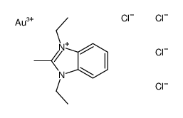 1,3-diethyl-2-methylbenzimidazol-3-ium,gold(3+),tetrachloride结构式