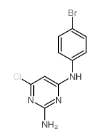 N-(4-bromophenyl)-6-chloro-pyrimidine-2,4-diamine结构式