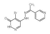 3(2H)-Pyridazinone,4-bromo-5-[2-[1-(3-pyridinyl)ethylidene]hydrazinyl]-结构式