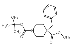 n-boc-4-benzyl-4-piperidinecarboxylic methyl ester Structure