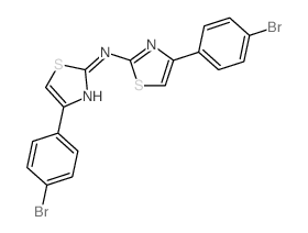 2-Thiazolamine,4-(4-bromophenyl)-N-[4-(4-bromophenyl)-2-thiazolyl]-结构式