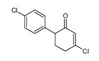 6-(4-chlorophenyl)-3-chloro-2-cyclohexen-1-one结构式