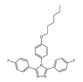 3,5-bis(4-fluorophenyl)-4-(4-hexoxyphenyl)-1,2,4-triazole Structure