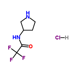 3-(三氟乙酰氨基)吡咯烷盐酸盐结构式