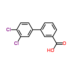 3,4-二氯-[1,1-联苯]-3-羧酸结构式