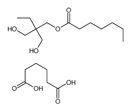 2,2-bis(hydroxymethyl)butyl heptanoate,hexanedioic acid Structure