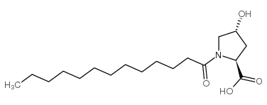N-十四碳酰基-4-羟基-L-脯氨酸结构式