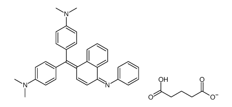 [4-[[4-anilino-1-naphthyl][4-(dimethylamino)phenyl]methylene]cyclohexa-2,5-dien-1-ylidene]dimethylammonium hydrogen glutarate Structure
