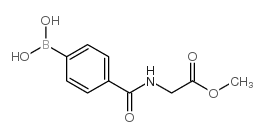 (4-((2-甲氧基-2-氧代乙基)氨基甲酰基)苯基)硼酸结构式