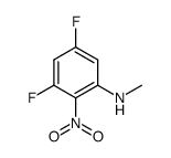 Benzenamine, 3,5-difluoro-N-methyl-2-nitro- Structure