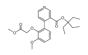 4-(3-Methoxy-2-methoxycarbonylmethoxy-phenyl)-nicotinic acid 1,1-diethyl-propyl ester结构式