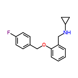 N-(2-((4-FLUOROBENZYL)OXY)BENZYL)CYCLOPROPANAMINE结构式