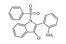 2-[1-(benzenesulfonyl)-3-chloroindol-2-yl]aniline结构式