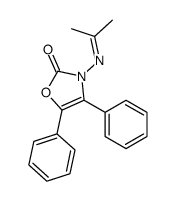 4,5-diphenyl-3-(propan-2-ylideneamino)-1,3-oxazol-2-one结构式