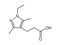 3-(1-Ethyl-3,5-dimethyl-1H-pyrazol-4-yl)propanoic acid Structure