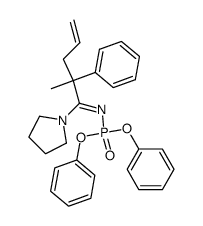 diphenyl N-<2-methyl-2-phenyl-1-(1-pyrrolidinyl)-4-pentenylidene>phosphoramidate Structure