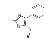 5-(bromomethyl)-2-methyl-4-phenyl-1,3-oxazole结构式