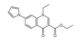 ethyl ester of 1-ethyl-1,4-dihydro-4-oxo-7-(1-pyrrolyl)quinoline-3-carboxylic acid结构式