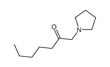 1-pyrrolidin-1-ylheptan-2-one结构式
