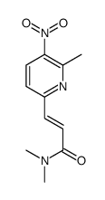 N,N-dimethyl-3-(6-methyl-5-nitropyridin-2-yl)prop-2-enamide结构式