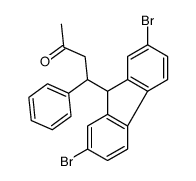 4-(2,7-dibromo-9H-fluoren-9-yl)-4-phenylbutan-2-one结构式