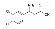 (3R)-3-amino-3-(3,4-dichlorophenyl)propanoic acid结构式