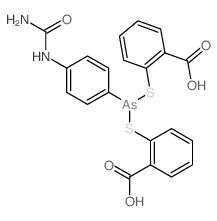 Benzoic acid,2,2'-[[[4-[(aminocarbonyl)amino]phenyl]arsinidene]bis(thio)]bis- (9CI) picture