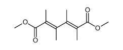1,4-Bis-methoxycarbonyl-1,2,3,4-tetramethyl-butadien-1,3结构式