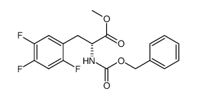 (R)-2-benzyloxycarbonylamino-3-(2,4,5-trifluoro-phenyl)-propionic acid methyl ester结构式
