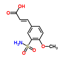 (2E)-3-(4-Methoxy-3-sulfamoylphenyl)acrylic acid Structure