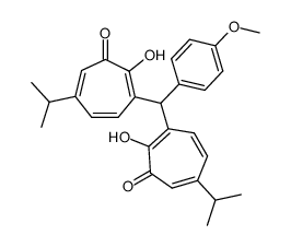 α,α-bis(2-hydroxy-6-isopropyltropon-3-yl)-4-methoxytoluene结构式