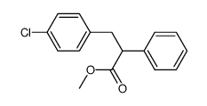 3-(4-chlorophenyl)-2-phenylpropanoic acid methyl ester Structure