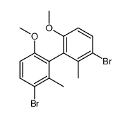 1,1'-Biphenyl, 3,3'-dibromo-6,6'-dimethoxy-2,2'-dimethyl-, (1S) Structure