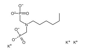 tripotassium hydrogen [(hexylimino)bis(methylene)]bisphosphonate structure