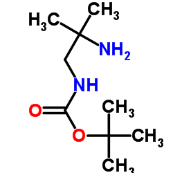 (2-氨基-2-甲基丙基)氨基甲酸叔丁酯结构式