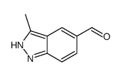 3-甲基-1H-吲唑-5-羧醛结构式