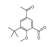1-[3-(叔丁基)-4-甲氧基-5-硝基苯基]-1-乙酮结构式