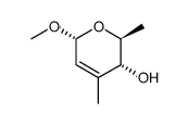 Methyl-2,3,6-tridesoxy-3-C-methyl-α-L-erythro-hex-2-enopyranosid结构式
