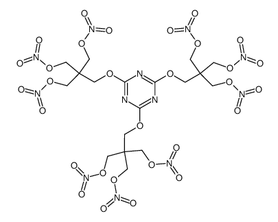 2,4,6-tris-(3-nitrooxy-2,2-bis-nitrooxymethyl-propoxy)-[1,3,5]triazine结构式