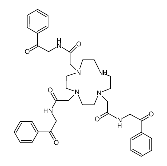 1,4,7-tris[N-(phenylcarbonylmethyl)carbamoylmethyl]-1,4,7,10-tetraazacyclododecane结构式