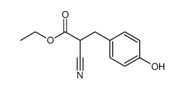 ethyl 2-cyano-3-(4-hydroxyphenyl)propionate结构式