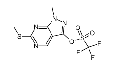 trifluoromethanesulfonic acid 1-methyl-6-methylsulfanyl-1H-pyrazolo[3,4-d]pyrimidin-3-yl ester Structure