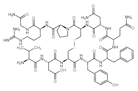 VAL-ASP-CYS-TYR-PHE-GLN-ASN-CYS-PRO-ARG-GLY-NH2结构式