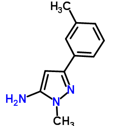 1-甲基-3-(间甲苯基)-1H-吡唑-5-胺结构式